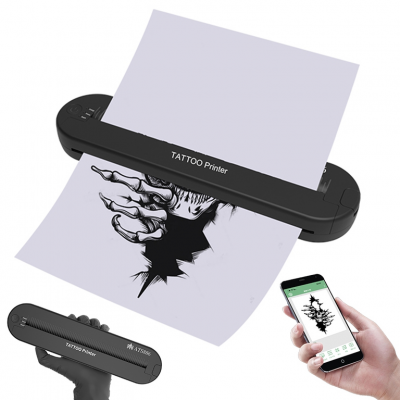Термокопировальный беспроводной принтер ATS886-L Wireless Tattoo Printer Black