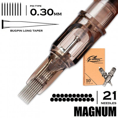 21 MGLT/0.30 - Magnum Bugpin Long Taper "EZ FILTER"