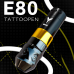 Беспроводная тату машинка WOS E80 Pro Stroke 3.0-5.0mm Black (держатель 38мм)