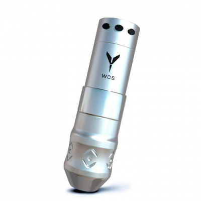 Беспроводная тату машинка WOS E80 Pro Stroke 3.0-5.0mm Silver (держатель 38мм)