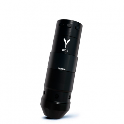 Беспроводная тату машинка WOS E80 Mini Stroke 3.0-5.0mm Black (держатель 38мм)