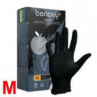 Нитриловые Перчатки "Benovy" (M) Black