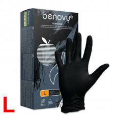 Нитриловые Перчатки "Benovy" (L) Black